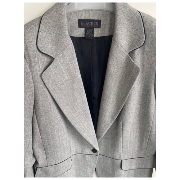 BLACKER woman’s blazer jacket gray size 18 - Picture 5 of 10